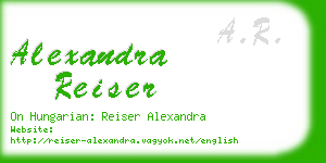 alexandra reiser business card